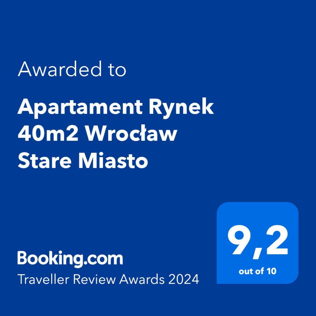 Apartament Rynek 40M2 Wroclaw Stare Miasto Extérieur photo